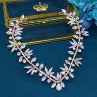 A265 Zircon Wedding Headband Luxury Crystal Women Tiaras Bridal Headpiece Forehead Chain Hair Accessories Rhinestone Headwear