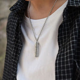 925 Thai Silver Retro faceted Pendant Simple vintage Neutral Style Can be opened Necklace Men's and Women's Party Jewelry