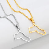 Anniyo Kurdistan Pendant Chain Necklaces for Women Men Stainless Steel Jewelry @319101