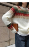 Christmas Red Sweater 2025 Autumn and Winter New Lazy Wind Thick Retro Design Knitted Pullover Winter Clothes Women