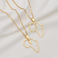 Anniyo Outline Africa Map Pendant Necklaces Jewelry With Namibia,Saint Kitts and Nevis #001362