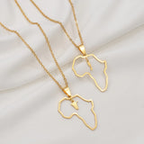 Anniyo Outline Africa Map Pendant Necklaces Jewelry With Namibia,Saint Kitts and Nevis #001362