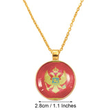 Anniyo Montenegro Flag Pendant Necklaces for Women Men Montenegrin Jewelry #D0056