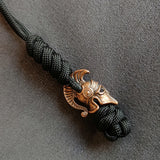 Vintage Hand-knitted Lanyard Keychain Biker helmet Pendant Paracord Rope weave Accessories Bag Hanging Handmade Car Keyring