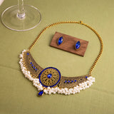 Luxury Elegant Crystal Wedding Jewelry Set Women Vintage Water Drop Earring Necklace Set Indian Gold Color Bijoux Bride Gift