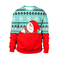 Men Women Llama Ugly Christmas Sweatshirt 3D Funny Print New Year Eve Xmas Sweater Couples Pullover Holiday Party Jumper Tops