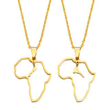 Anniyo Morocco and Eritrea Map Pendant Necklaces Stainless Steel Jewelry #313421