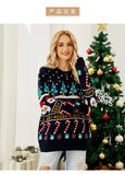 Autumn And Winter Christmas Tree Sweater Pullover Small Snowman Sweater New Fashion Elegant Casual Loose Top Sweater 2025