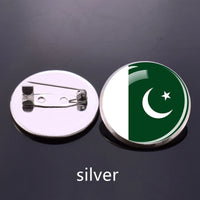 Asian National Flags Brooch Pins Pakistan Turkey India Japan Flags Badge Patriot Gift
