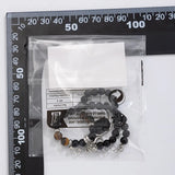 Black Beads with Square Anklets Pendant Necklace for Men Trendy Accessories on the Foot Bracelet Fashion Jewelry Male Gift