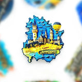 German Neuschwanstein Castle Fridge Magnet 3D Bavaria Travel Souvenir Fairytale Home Decor Unique Europe Gift with Strong Magnet