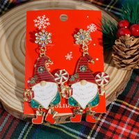 New Fashion Soldier King Pendant Earrings for Women Cute Animal Koala Rhinestone Bells Drop Earring New Year Holiday Jewelry
