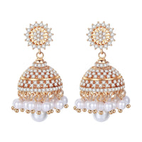 Gypsy Jewelry Retro Ethnic Indian Jhumka Crystal Small Bells Beads Drop Tassel Earrings Women Bohemian Statement Jhumki Tribal