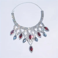 Sexy Shiny Droplet Rhinestone Necklace Fashion Exquisite Luxury Bridal Wedding Party Jewelry Necklace Accessories Versatile