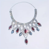 Sexy Shiny Droplet Rhinestone Necklace Fashion Exquisite Luxury Bridal Wedding Party Jewelry Necklace Accessories Versatile