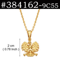 Anniyo Poland Symbol Eagle Pendant Necklaces for Women Men,Polska Poles Jewelry #384106