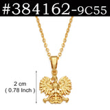 Anniyo Poland Symbol Eagle Pendant Necklaces for Women Men,Polska Poles Jewelry #384106