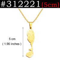 Anniyo 5CM The Federation of Saint Kitts and Nevis Map Cities Pendant Necklaces St.Kitts & Nevis Maps Jewelry #312221