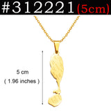 Anniyo 5CM The Federation of Saint Kitts and Nevis Map Cities Pendant Necklaces St.Kitts & Nevis Maps Jewelry #312221