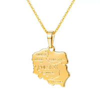 Multiple Countries Map Pendant Necklaces for Woman Man Gold Color IN USA HT ML MU CM PL UAE Africa CZ Map Unisex Jewelry Gift