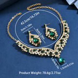 Ladies' fashionable design necklace earrings jewelry set suitable for daily wear, wedding parties, holiday gifts