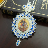 Orthodox Church Cross Pendant - Father's Chest Pendant for Religious Rituals George Statue Pendant