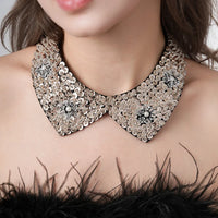 Pearl Beaded Lace Trim Collar Ribbons Women Necklace Wedding Jewelry for Clothes Dress  Beads Crystal Collar Wedding Jewelry