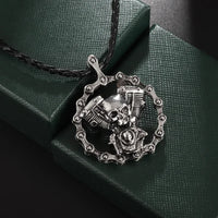 Retro Devil Mask Pendant Japanese Samurai Style Punk Pendant Necklace Men's Gothic Halloween Jewelry Gift