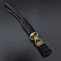 Vintage Hand-knitted Lanyard Keychain Biker helmet Pendant Paracord Rope weave Accessories Bag Hanging Handmade Car Keyring