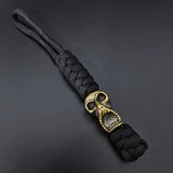 Vintage Hand-knitted Lanyard Keychain Biker helmet Pendant Paracord Rope weave Accessories Bag Hanging Handmade Car Keyring