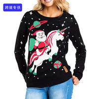 2025New Sweater Christmas Gift Sweater European and American Autumn and Winter Lazy Style Pullover Knitted Sweater