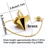 Ya.x Spinning Top Design Reiki Pendulum for Divination,Chakra Testing & Spiritual Energy Brass  Metal Pendulum