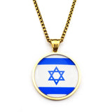 New fashionable Israeli Time gemstone round pendant necklace, versatile and personalized collarbone festival accessory for both