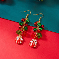Trendy Christmas Asymmetrical Santa Claus Snowman Snowflake Dangle Earrings for Women Xmas Tree Earring Girls New Year Jewelry