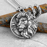 Stainless Steel Fashion Classic Lion Viking Necklace Nordic Odin Men's Amulet Pendant Fashion Teen Jewelry Party Accessories
