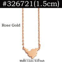 Anniyo 1.5cm Small Stainless Steel Sint Maarten & Saint-Martin Necklaces SXM Jewelry #326721