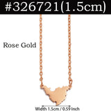 Anniyo 1.5cm Small Stainless Steel Sint Maarten & Saint-Martin Necklaces SXM Jewelry #326721