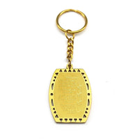 Stainless Steel Islam Allah Quran Key Chain for Women Men Gold Color Key Ring Geometry Jewelry Bag Pendant Party Gift