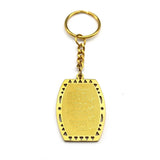 Stainless Steel Islam Allah Quran Key Chain for Women Men Gold Color Key Ring Geometry Jewelry Bag Pendant Party Gift