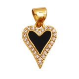 Peace Sign Feather Talisman Amulet Witch Religious Charm Pendant,MAMA Love Heart Wiccan Zircon Necklace Jewelry Findings L61