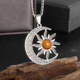 Exquisite Stainless Steel Pattern Witch Knot Pendant Necklace Celtic Knot Lucky Jewelry Christmas Gift for Friends and Family