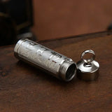 Vintage Stainless Steel Essential Oil Bottle Pendants Urn Wishing Bottle Necklace Religious Amulet Couple Party Jewelry
