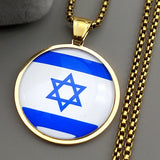 New fashionable Israeli Time gemstone round pendant necklace, versatile and personalized collarbone festival accessory for both