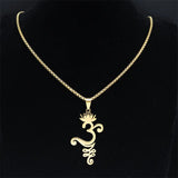 2024 new fashion all-match mysterious symbol necklace men's pendant pendant hip stainless steel men's sweater chain jewelry