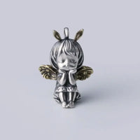 Retro Gothic Mysterious Demon Angel Wings Pendant Necklace Men's Punk Hip Hop Trendy Cool Jewelry Boy Gift