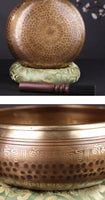 Nepal Large Bowl Singing 20cm Copper Handmade Buddha Bowls Tibetan Yoga Bowl Meditation Tools Buddha Sound Bowls Awareness Set