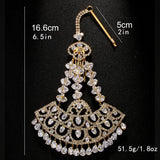 New Style Fashion Bohemian Zircon Cubic Fan Shape Hairpon Jewelry for Women Wedding Bridal Tassel Hair Accessories Wholesale