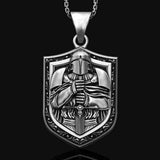 Retro Devil Mask Pendant Japanese Samurai Style Punk Pendant Necklace Men's Gothic Halloween Jewelry Gift