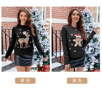 Christmas Knitted Pullover Sweater For Women 2025 Autumn And Winter New Fashion Casual Loose Sweater Womens Clothing