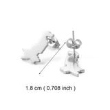 Anniyo Pakistan Map Stud Earrings for Women Girls Jewelry #300321